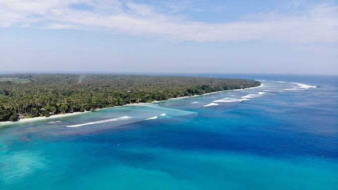 Coastline of Bandar Lampung, Indonesia