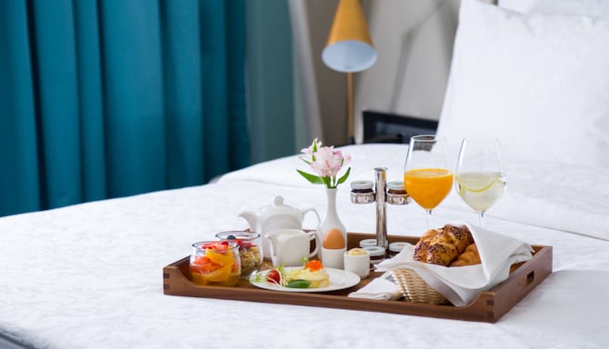 Room service - breakfast in bed