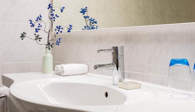 Golden Tulip Hotel Central - Tweepersoonskamer met 2 apparte bedden badkamer