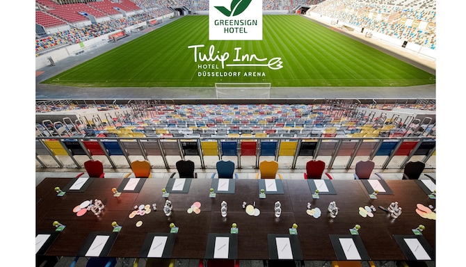 Tulip Inn Duesseldorf Arena - rd Partypages Startbild mit Green Sign Logo